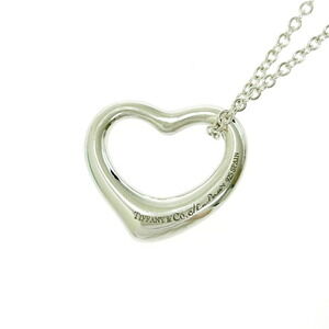 TIFFANY Co Silver Elsa Peretti Open Heart Necklace